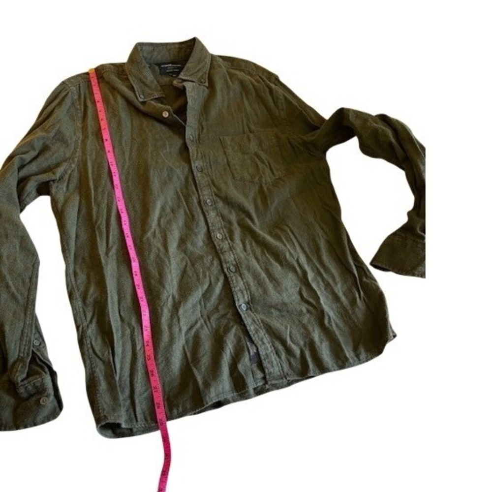 Rodd & Gunn Mens XL Olive Green Italian Fabric Cotton Lyocell Sports Fit Shirt - Picture 8 of 9